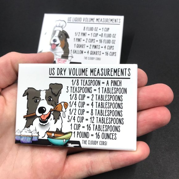 Border Collie Dog Kitchen Measuring Chart Magnets - Picture 4 of 8